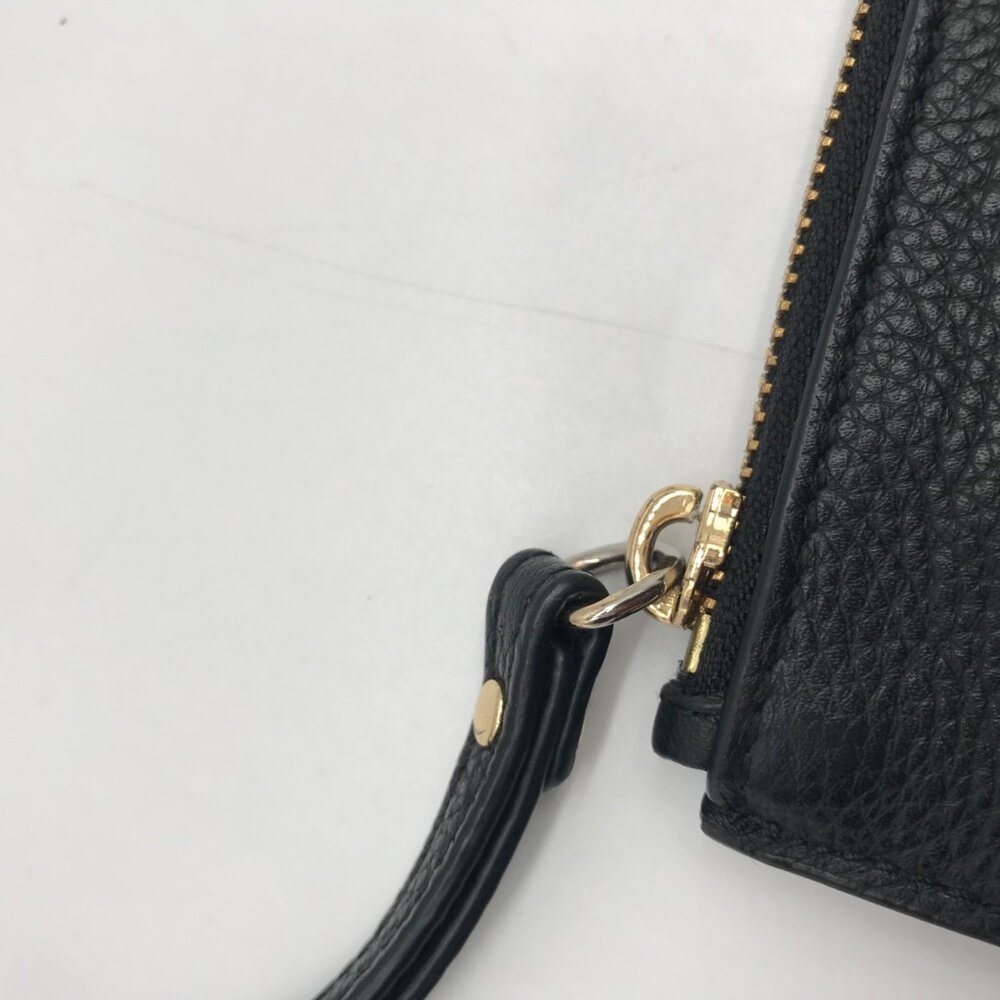 Michael Kors Black Pebbled Leather Fulton Large Writslet Clutch - Picture 10 of 11